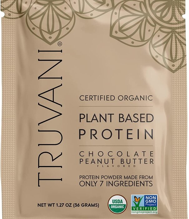 Truvani PB Chocolate Plant Protein Powder, 1.27oz.
