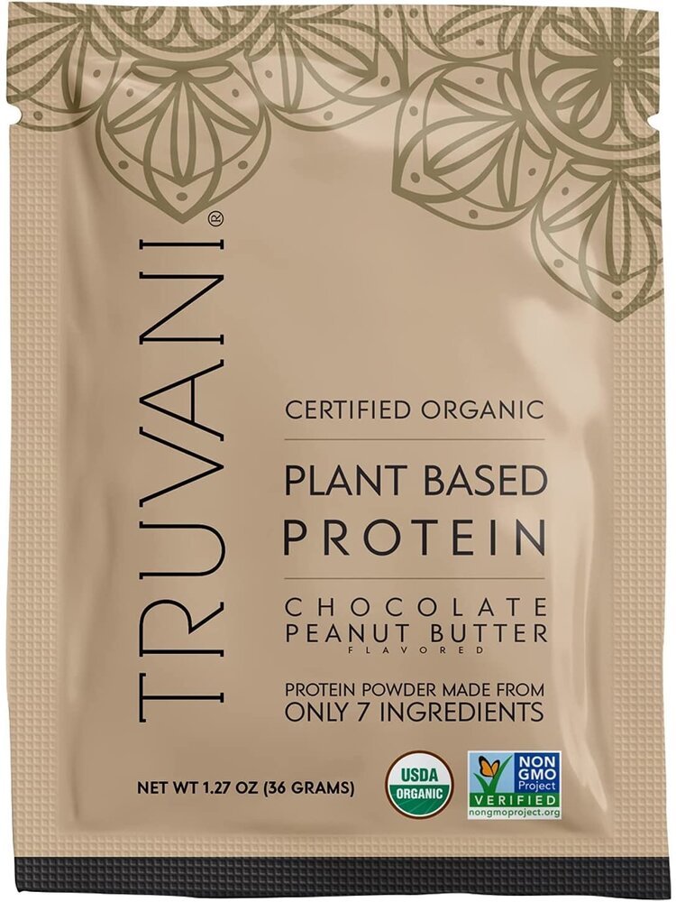 Truvani PB Chocolate Plant Protein Powder, 1.27oz.