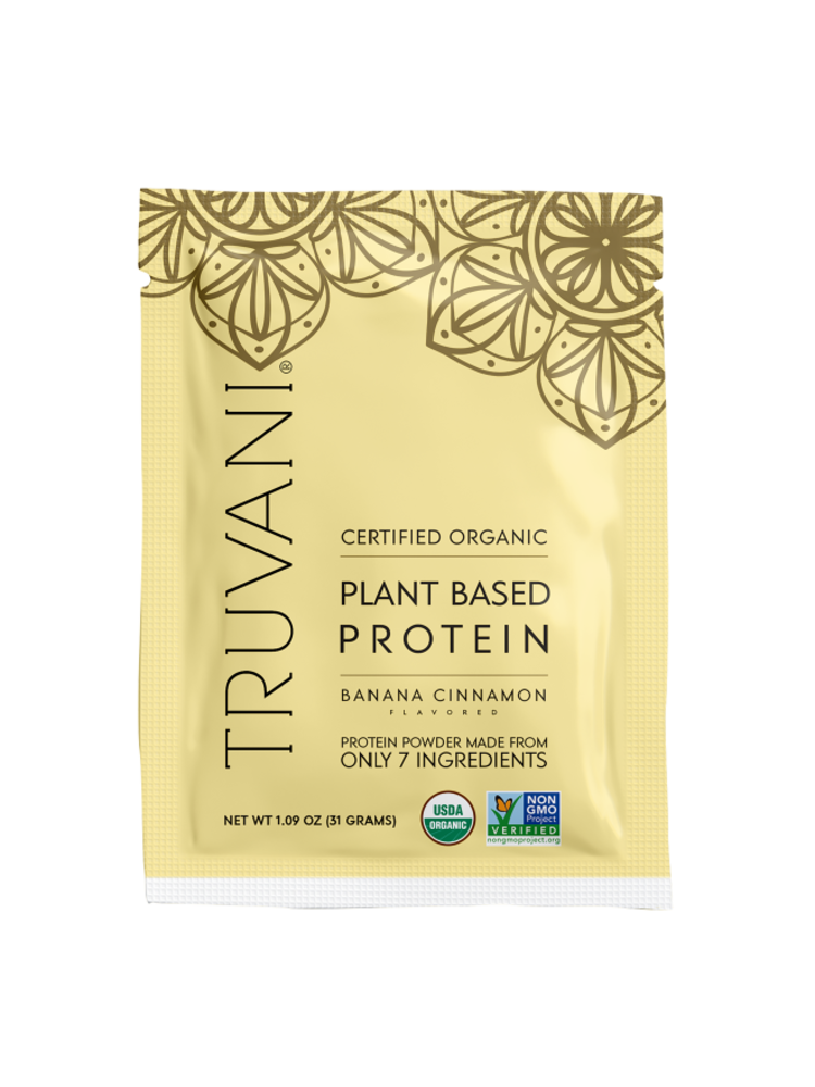 Truvani Banana Cinnamon Plant Protein Powder, 1.09oz.