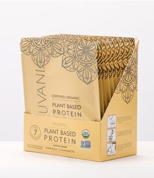 Truvani Banana Cinnamon Plant Protein Powder, Box of 10