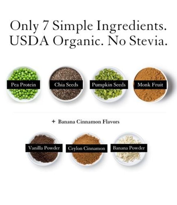 Truvani Banana Cinnamon Plant Protein Powder, Box of 10