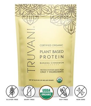 Truvani Banana Cinnamon Plant Protein Powder, 22.19oz.