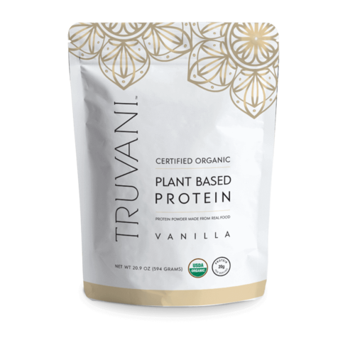 Truvani Vanilla Plant Protein Powder, 20.95oz.