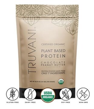 Truvani Plant Protein Powder, PB Chocolate, 25.75oz.