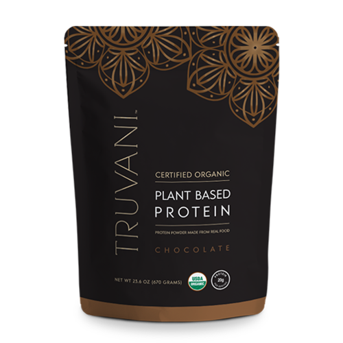 Truvani Chocolate Plant Protein Powder, 23.63oz. Truvani Chocolate Plant Protein Powder, 23.63oz.