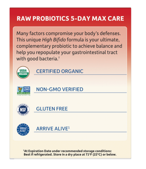 GoL RAW Probiotics 5 Day Max Care, Refrig