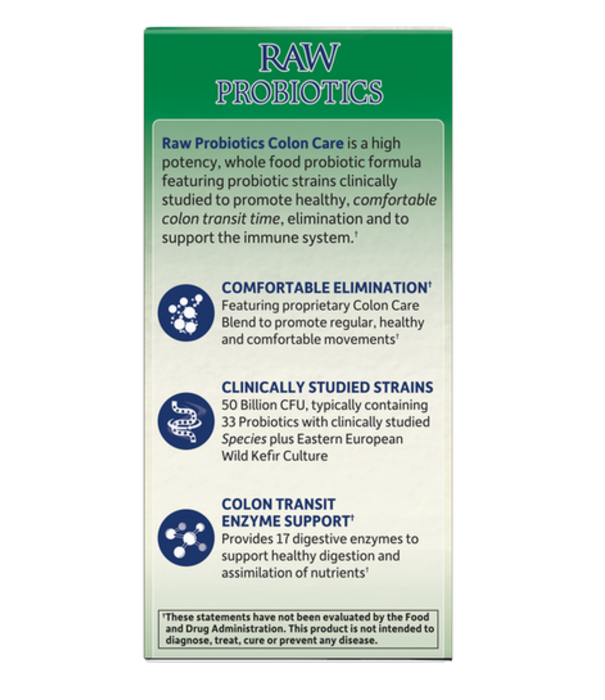 GoL Raw Probiotics Colon Care, Refrig, 30cp