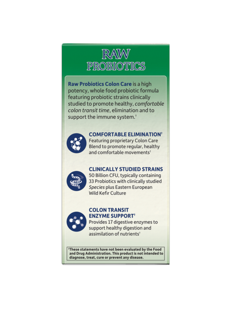 GoL Raw Probiotics Colon Care, Refrig, 30cp