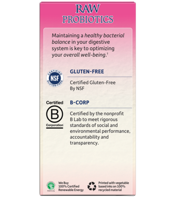 GoL RAW Probiotics Vaginal Care, Refrig, 30ct