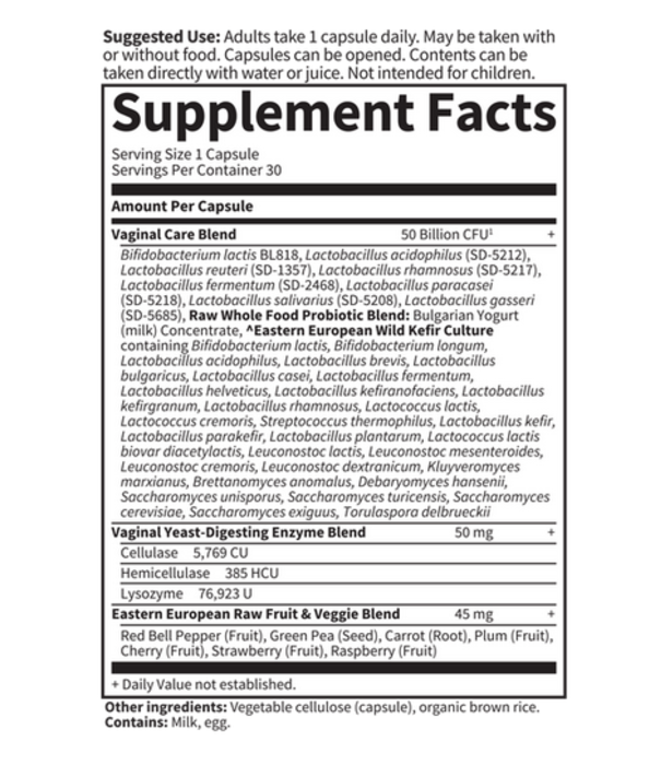 GoL RAW Probiotics Vaginal Care, Refrig, 30ct