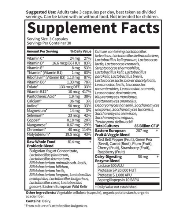 GoL RAW Probiotics Men 50 & Wiser, Refrig, 90c