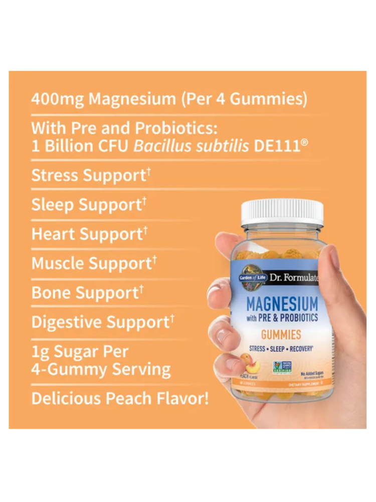 GoL Dr. Formulated Magnesium Gummies Peach, 60ct