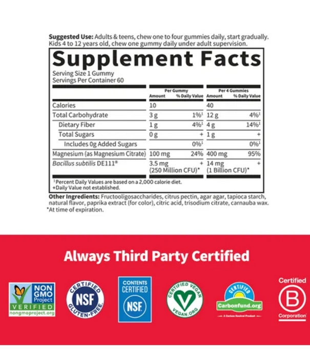 GoL Dr. Formulated Magnesium Gummies Raspberry, 60ct