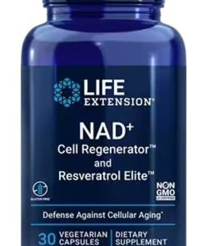 Life Extension NAD+ Cell Regenerator + Resveratrol, 30vc