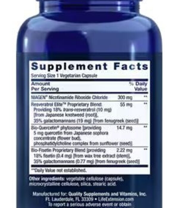 Life Extension Life Extension NAD+ Cell Regenerator + Resveratrol, 30vc