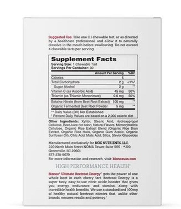 Bionox Beetroot Energy, 30ct