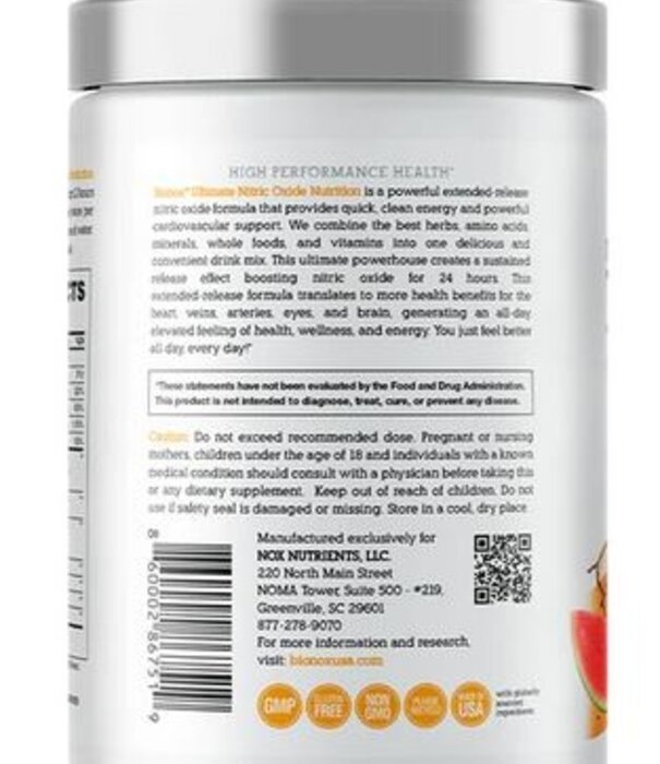 Bionox Ultimate Nitric Oxide Nutrition, Citrus, 30 scoop