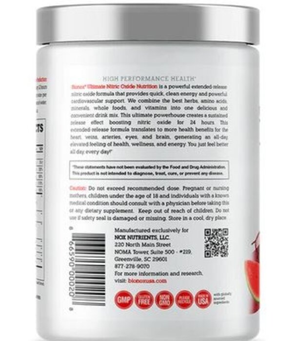 Bionox Ultimate Nitric Oxide Nutrition, Berry, 30 scoop