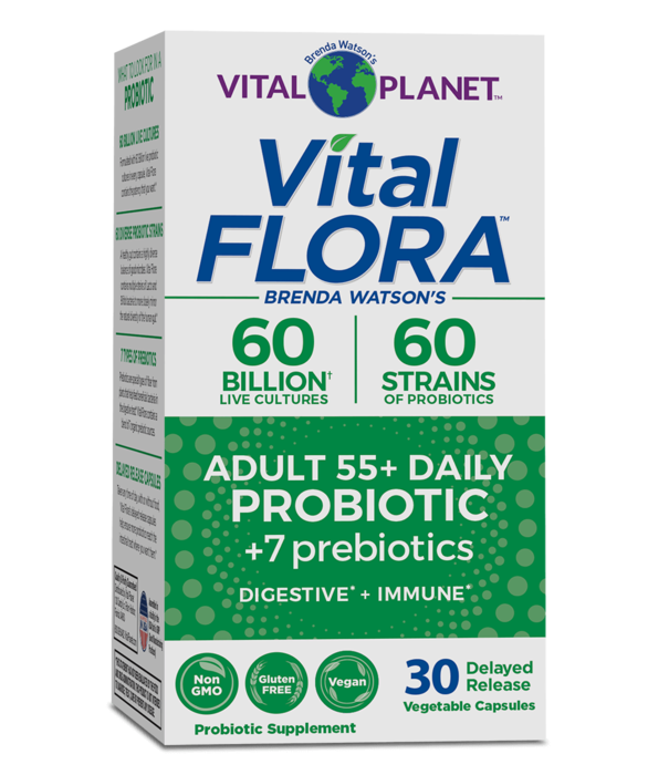 Vital Planet Vital Flora Adult 55+ Daily Probiotic, Refrig, 30vc