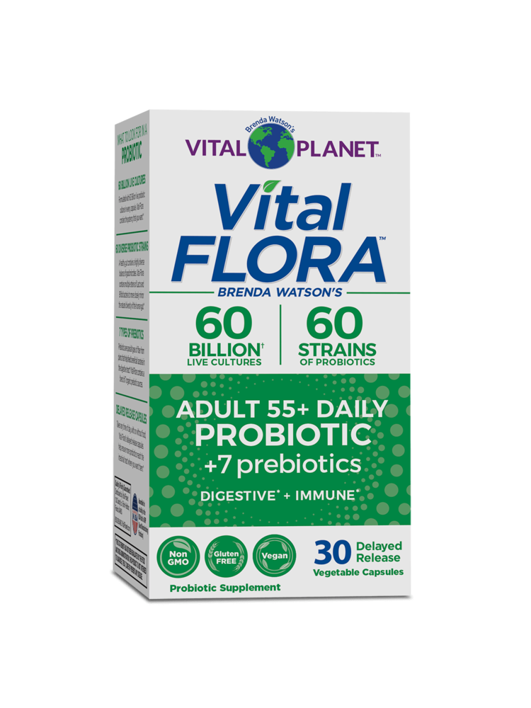 Vital Planet Vital Flora Adult 55+ Daily Probiotic, Refrig, 30vc