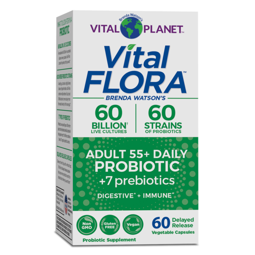 Vital Planet Vital Flora Adult 55+ Daily Probiotic, SS, 60vc - DISCO Vital Planet Vital Flora Adult 55+ Daily Probiotic, SS, 60vc - DISCO