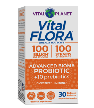 Vital Planet Vital Flora Advanced Biome Probiotic, SS, 30vc