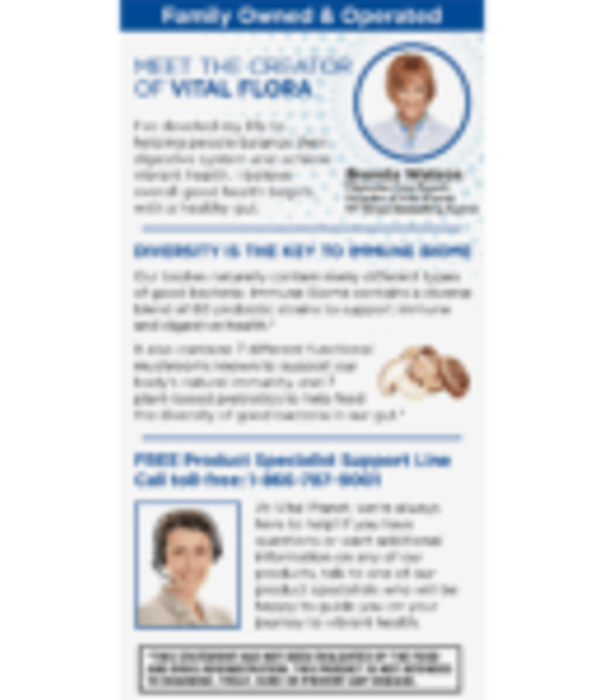 Vital Planet Vital Flora Immune Biome Probiotic, SS, 30vc