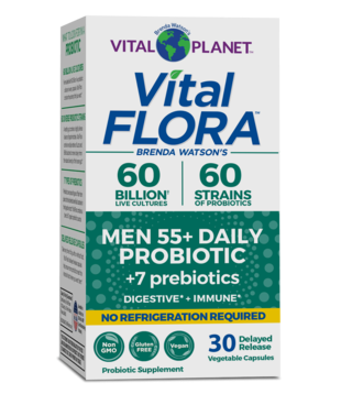 Vital Planet Vital Flora Men's 55+Daily Probiotic, SS, 30vc