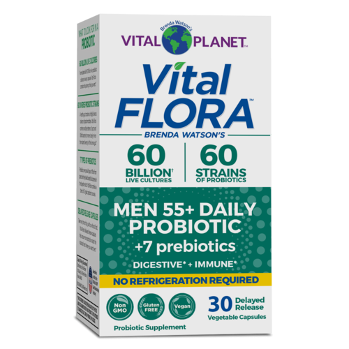 Vital Planet Vital Flora Men's 55+Daily Probiotic, SS, 30vc Vital Planet Vital Flora Men's 55+Daily Probiotic, SS, 30vc