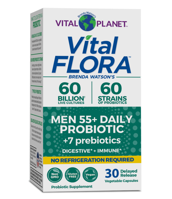 Vital Planet Vital Flora Men's 55+Daily Probiotic, SS, 30vc