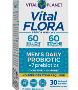 Vital Planet Vital Flora Men's Daily Probiotic, SS, 30vc