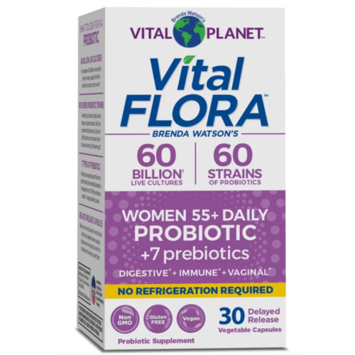 Vital Planet Vital Flora Women's 55+ Daily Probiotic, SS, 60vc Vital Planet Vital Flora Women's 55+ Daily Probiotic, SS, 60vc