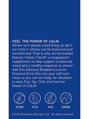 Natural Vitality Calm, Raspberry Lemon, 30-pk - T