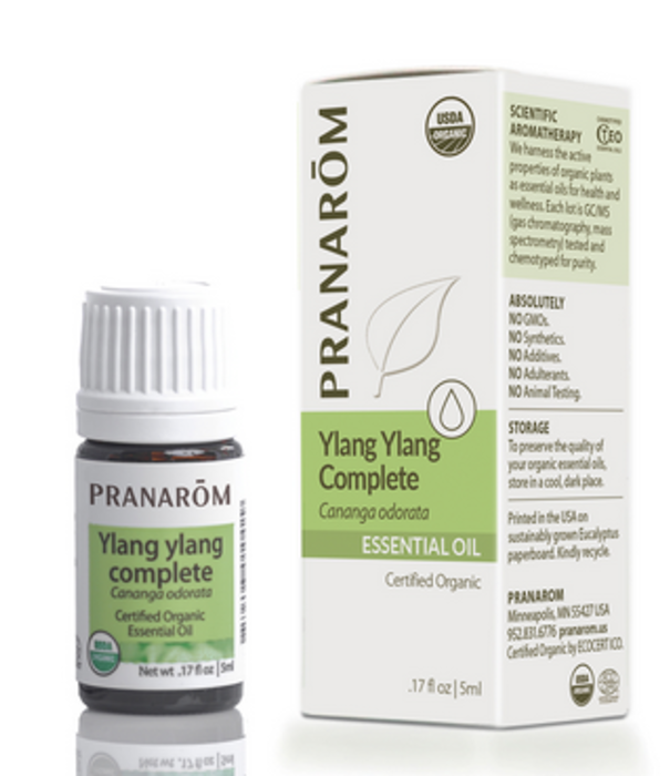 Pranarom Organic Ylang Ylang Complete Oil, 5ml.