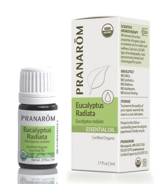 Pranarom Organic Eucalyptus Radiata Oil, 5ml.