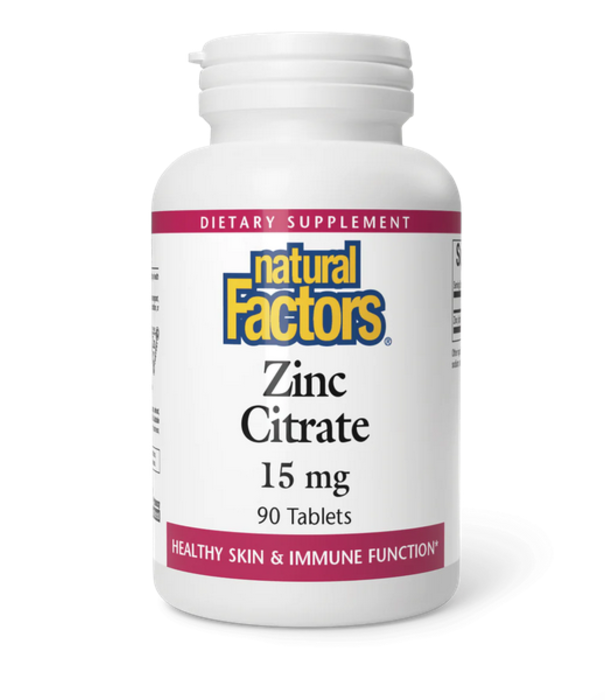 Natural Factors Zinc Citrate 15mg 90tb.