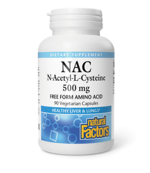 Natural Factors NAC 500mg, 90vc