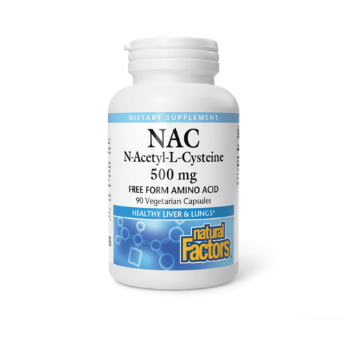 Natural Factors NAC 500mg, 90vc