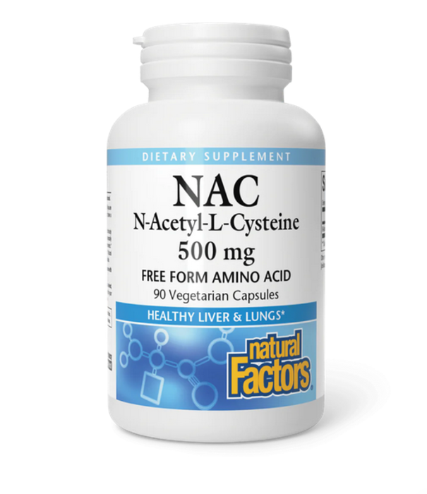 Natural Factors NAC 500mg, 90vc