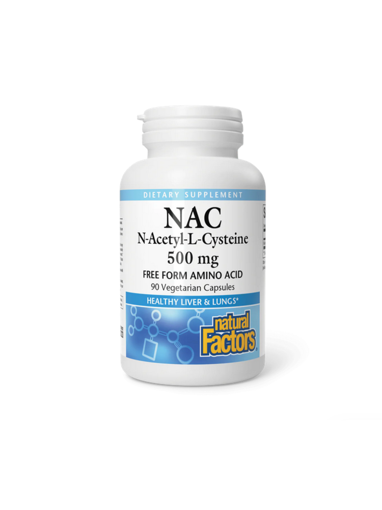Natural Factors NAC 500mg, 90vc