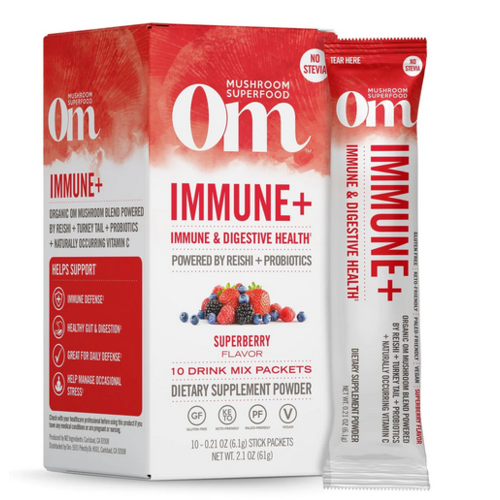 OM Mushroom Om Mushroom Drink Mix, Immune+ Mushroom Superfood, Single