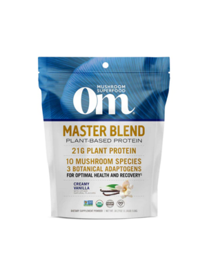 OM Mushroom Om Mushroom Protein Powder, Masterblend, Vanilla, 18.27oz.