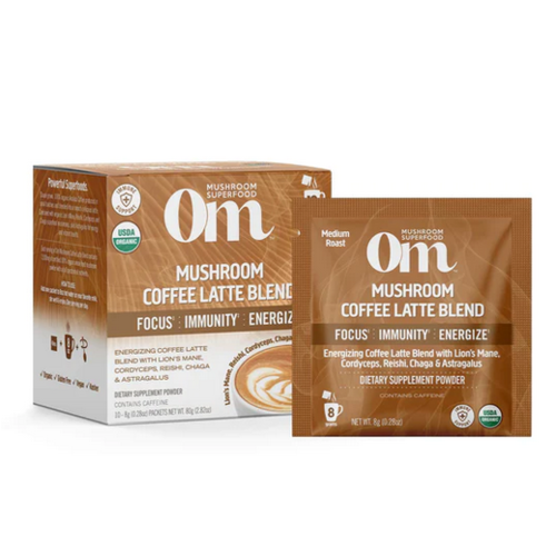 OM Mushroom Om Mushroom Powdered Coffee Latte, 10ct OM Mushroom Om Mushroom Powdered Coffee Latte, 10ct