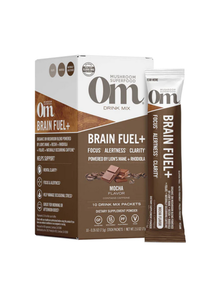 OM Mushroom Om Mushroom Drink Mix, Brain Fuel+ Mocha Mushroom Superfood, Single