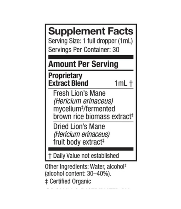 HOST DEFENSE Host Defense Lion's Mane Extract, 1oz.