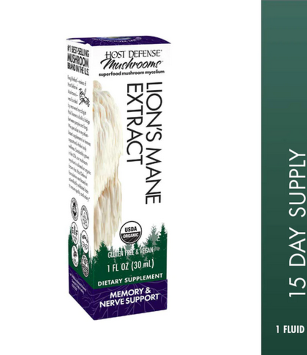 HOST DEFENSE Host Defense Lion's Mane Extract, 1oz.