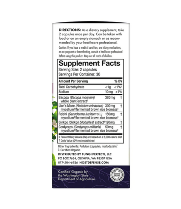 HOST DEFENSE Host Defense MycoBotanicals Brain. 60ct