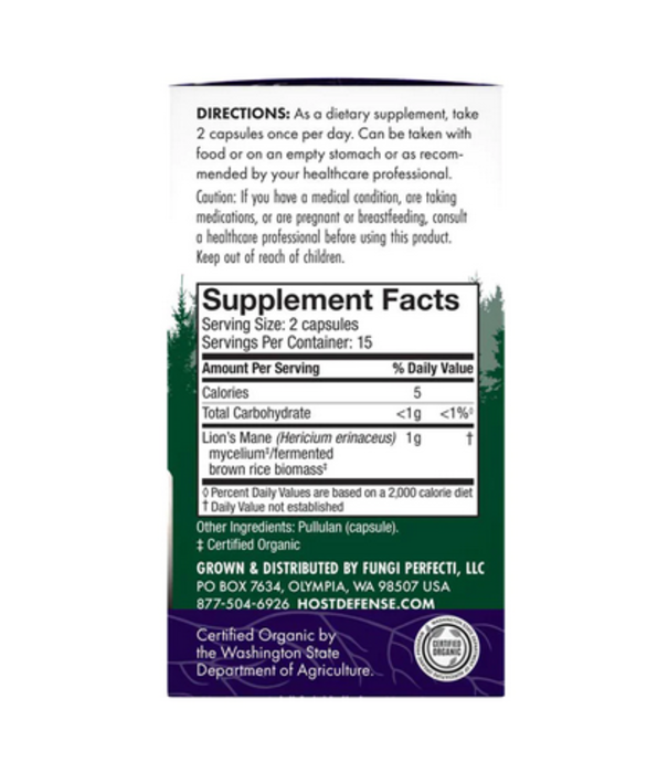 HOST DEFENSE Host Defense Lion's Mane, 60cp