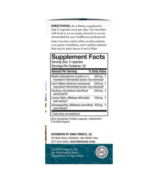HOST DEFENSE Host Defense Mycobotanicals Stress Decompress, 60cp