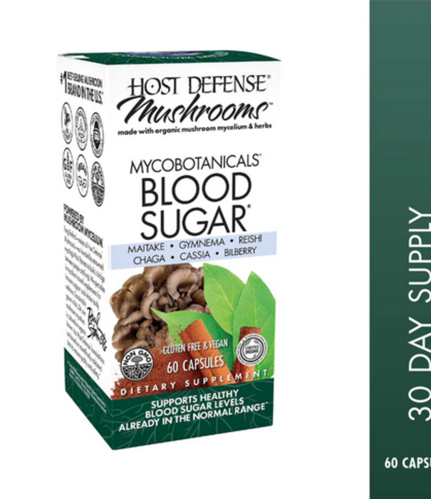 Host Defense MycoBotanicals Blood Sugar, 60cp -DISCO